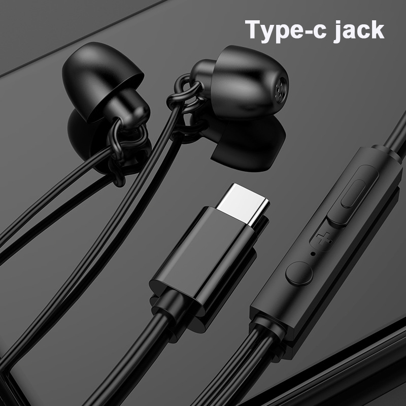 Type C Wired Earphones With Mic - Nowe słuchawki douszne przewodowe typu C