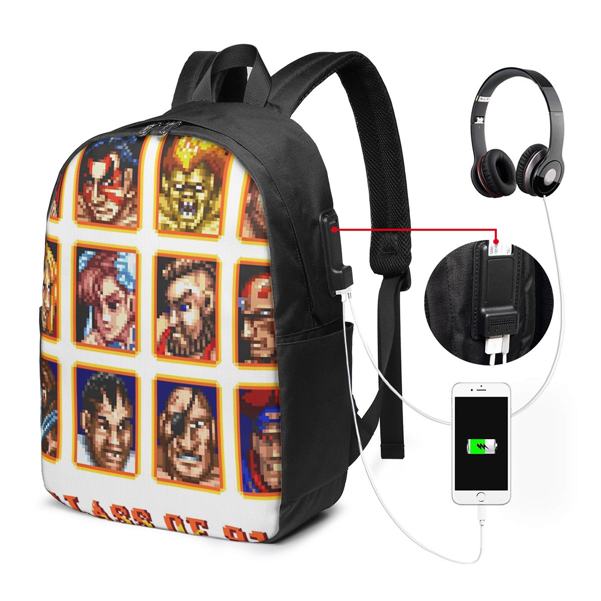 Laptops - Plecak Defeated Portraits Super Street Fighter,