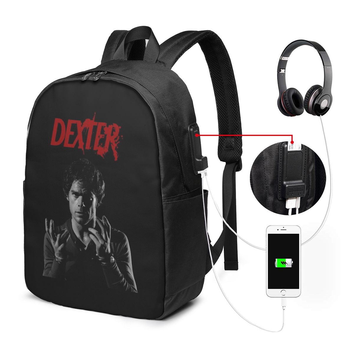 Laptops - Plecak Filmowy Dexter Morgan Torba Podróżna