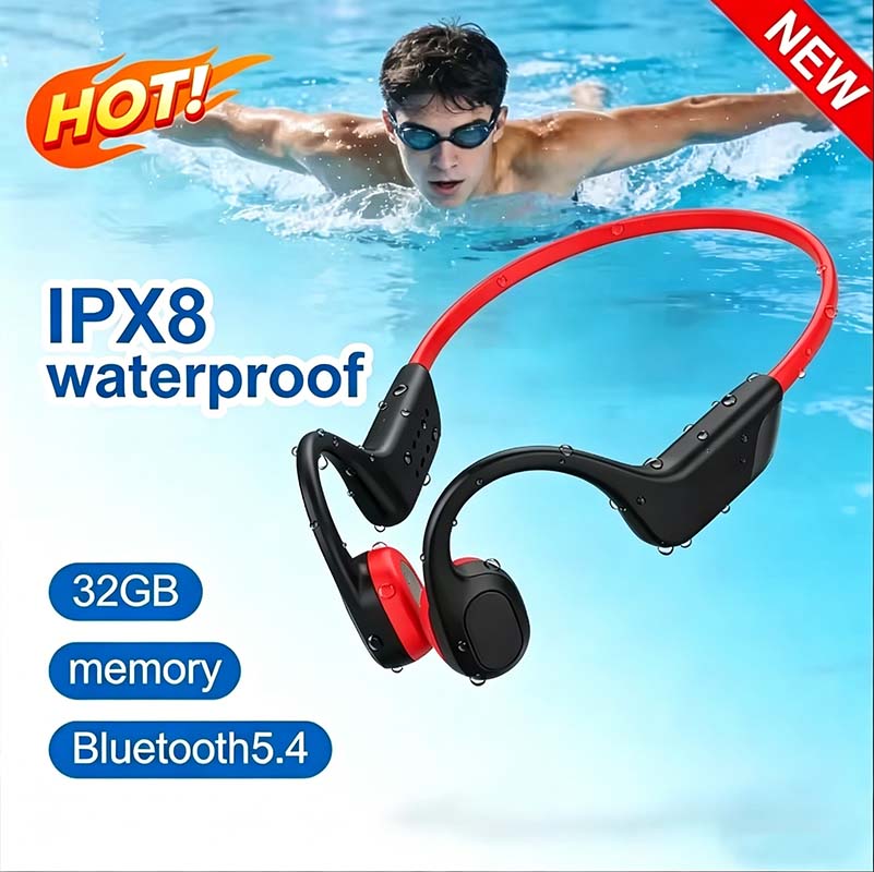 Anc Wireless Over Ear Headphones - Słuchawki Bluetooth z przewodnictwem kostnym 2026,