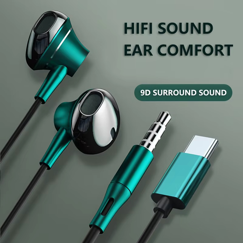 Słuchawki 9D Bass Stereo Type  – Type C Wired Earphones With Mic recenzja i cena