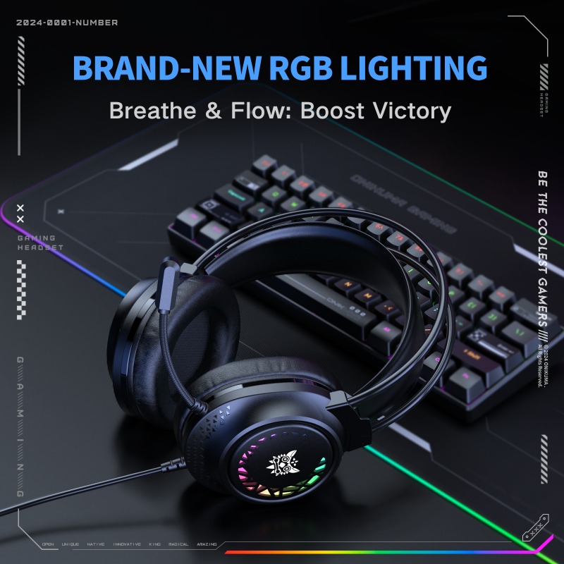 Słuchawki gamingowe ONIKUMA X9 – Gaming Headset With Mic Rgb recenzja i cena