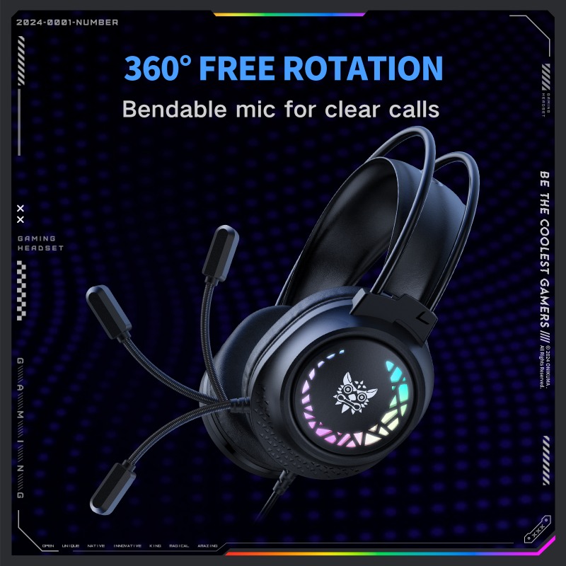 Słuchawki gamingowe ONIKUMA X9 – Gaming Headset With Mic Rgb recenzja i cena