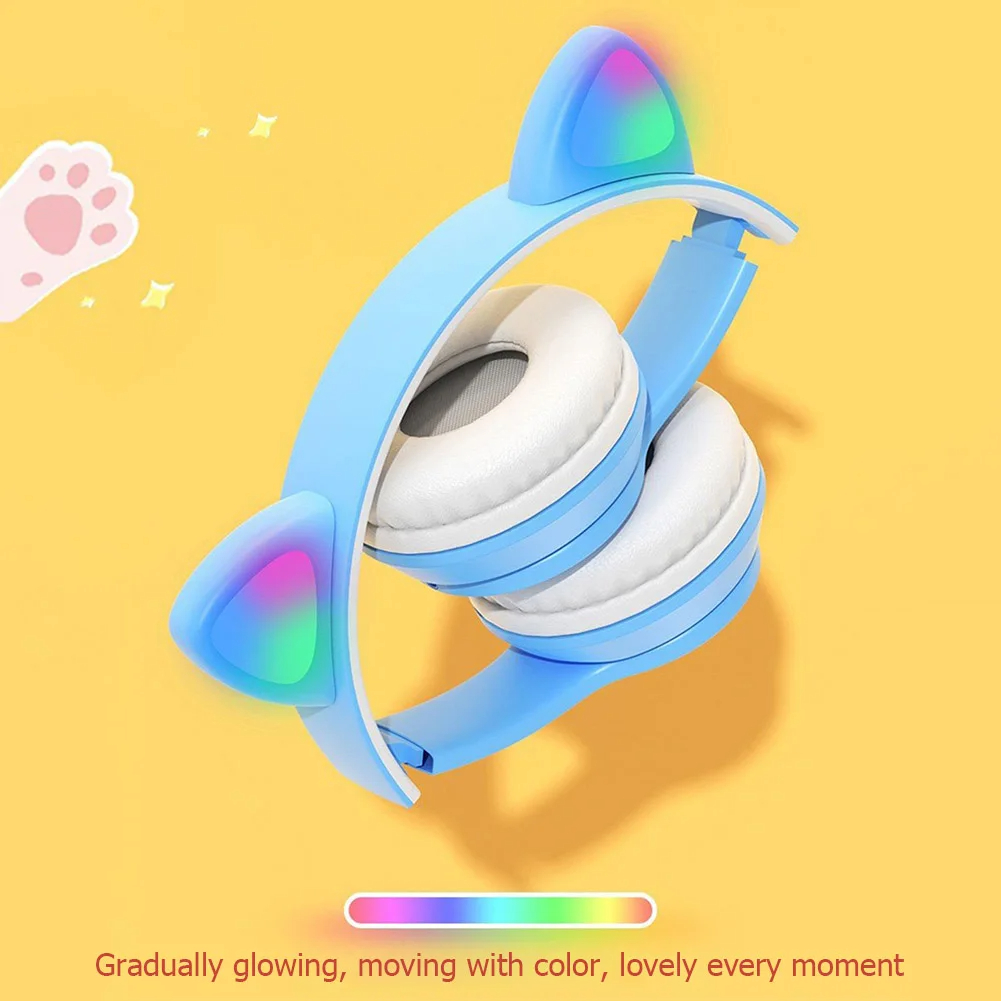 Słodkie słuchawki bezprzewodow – Cat Ear Bluetooth Headset Led recenzja i cena
